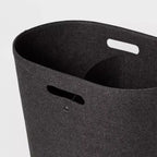 Double panier à linge en feutre anthracite - Brightroom™ : Polyester, volume 6000, réglable, ouvert, aucun assemblage requis