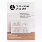 Lot de 4 boîtes de rangement XL pour chaussures