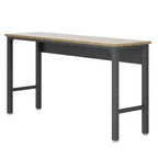 Manhattan Comfort Fortress Ensemble 3 pièces d'armoires de garage et de table de travail mobiles et compactes 2.0 Gris : Rangement verrouillable, étagères réglables, roulettes