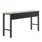 Manhattan Comfort Fortress Ensemble 3 pièces d'armoires de garage et de table de travail mobiles et compactes 2.0 Gris : Rangement verrouillable, étagères réglables, roulettes