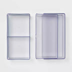 Tiroir empilable transparent - Brightroom™ : Rangement utilitaire en plastique, 2 tiroirs, 15,2 x 15,2 x 15,2 cm, Organisateur de toilette