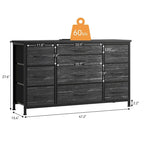 Commode de chambre avec 10 grands tiroirs pour téléviseur de 55 pouces – 55 pouces