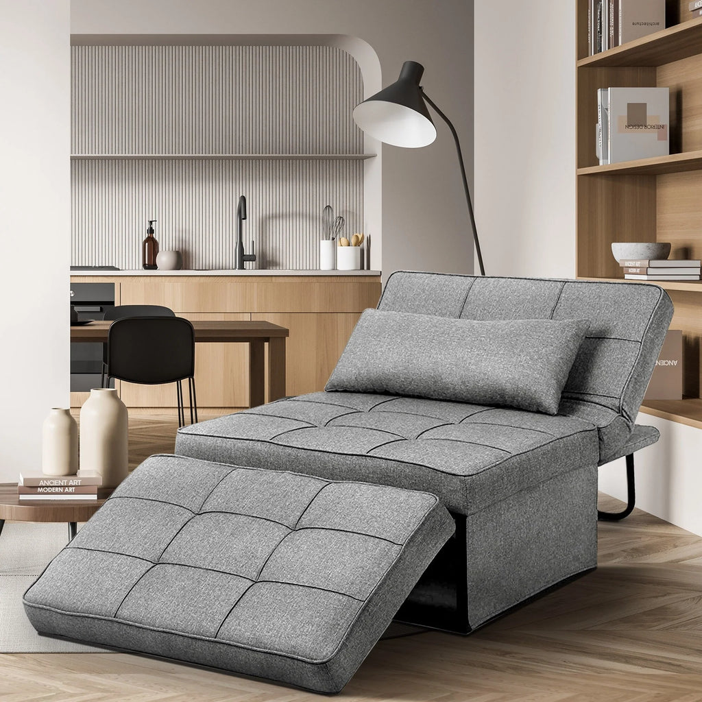 Canapé convertible Lit d'appoint Fauteuil-lit Canapé pliant Pouf Fauteuils inclinables pour le salon