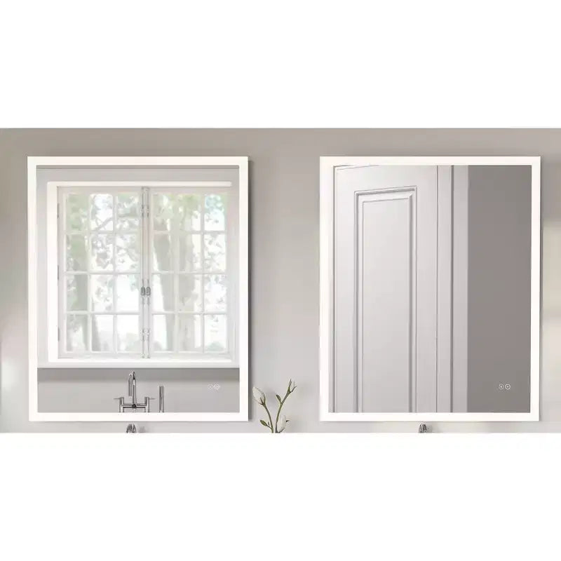 Miroir mural simple LED premium 30"x36" Lumen avec haut-parleurs Bluetooth - Home NetWerks : Accessoire de meuble-lavabo intelligent