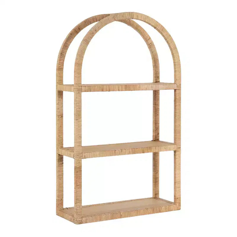 Kate & Laurel All Things Decor 18" Rahmati Rattan Wall Shelf Natural