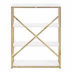 Kate & Laurel All Things Decor Étagère murale Ascott à 4 niveaux blanc 24"x32"x8" : Style glamour luxueux, cadre en plastique