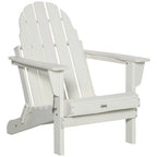 Chaise Outsunny Adirondack Pliante, Chaises de Plage Longues en Plastique HDPE Tout Temps pour Patio, Terrasse et Mobilier de Jardin