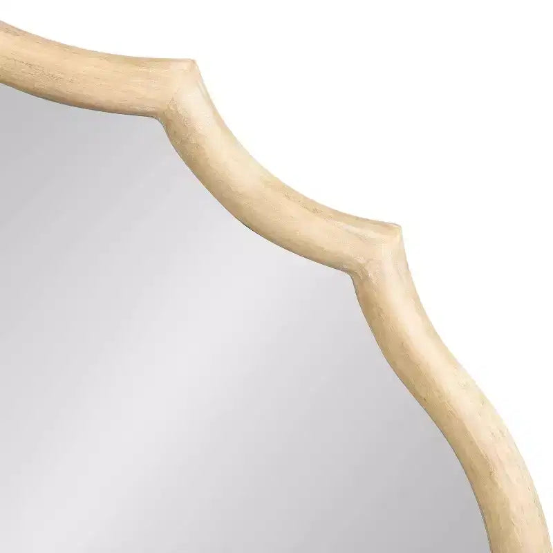 Kate & Laurel All Things Decor Miroir ovale festonné en bois naturel Leanna 24 x 36 po