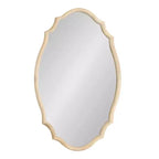 Kate & Laurel All Things Decor Miroir ovale festonné en bois naturel Leanna 24 x 36 po