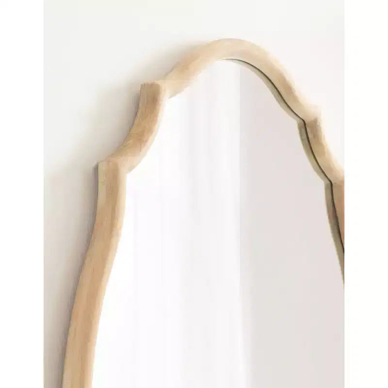 Kate & Laurel All Things Decor Miroir ovale festonné en bois naturel Leanna 24 x 36 po