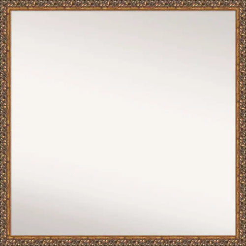 28" x 28" Non-Beveled Antique Bronze Wood Wall Mirror - Amanti Art