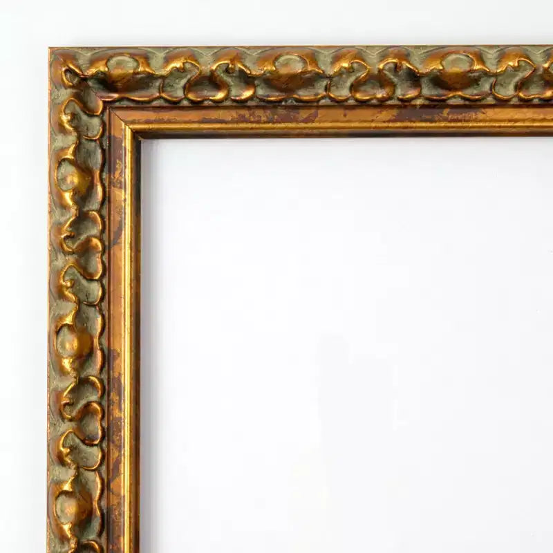 Miroir mural en bois de 71 cm x 71 cm, bronze antique, non biseauté - Amanti Art