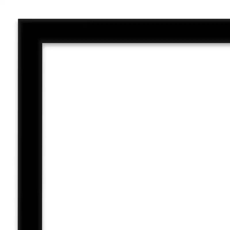 Miroir mural de salle de bain 28" x 28" sans biseau noir jais - Amanti Art : Cadre carré moderne en polystyrène, quincaillerie de montage incluse