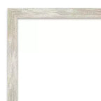 Miroir mural étroit encadré en métal craquelé argenté 30" x 24" - Amanti Art : Biseauté, Cadre en polystyrène, Aucun assemblage requis