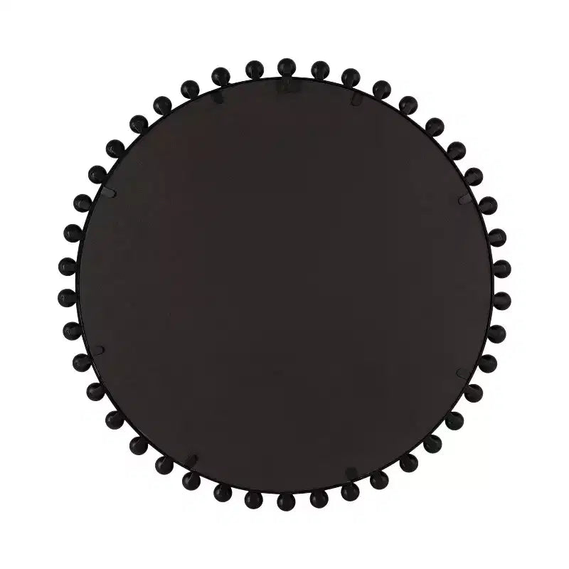 Kate & Laurel All Things Decor Miroir Mural Rond Perlé Noir 28"x28"