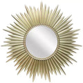 24" Sunburst Wall Mirror Gold - Infinity Instruments: Modern No Assembly, Molded Plastic Frame