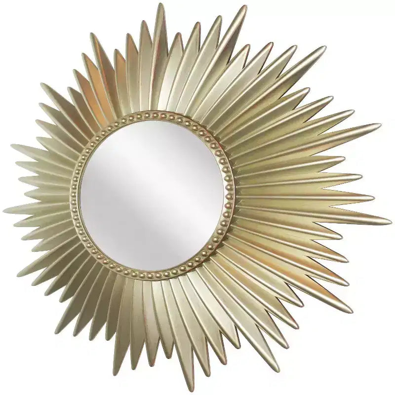 Miroir mural Sunburst 24" doré - Infinity Instruments : Moderne, sans assemblage, cadre en plastique moulé