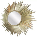 Miroir mural Sunburst 24" doré - Infinity Instruments : Moderne, sans assemblage, cadre en plastique moulé