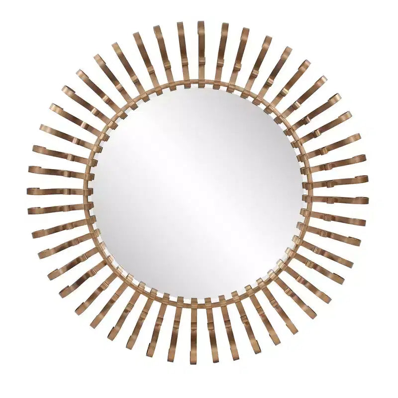 Howard Elliott 18"x54" Fitzgerald Antique Brass and Matte Black Handcrafted Capsule Mirror