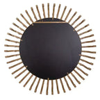Miroir capsule fait main Howard Elliott 18 po x 54 po, Fitzgerald laiton antique et noir mat