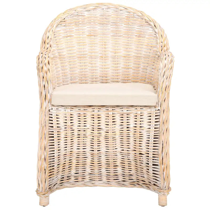 SAFAVIEH Sinja Fauteuil club en rotin jaune - 24 x 26 x 35 - 24x26x35H