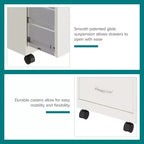 Solutions de rangement Meuble de classement vertical mobile à 2 tiroirs de 45,7 cm de profondeur et de largeur courrier Blanc perle