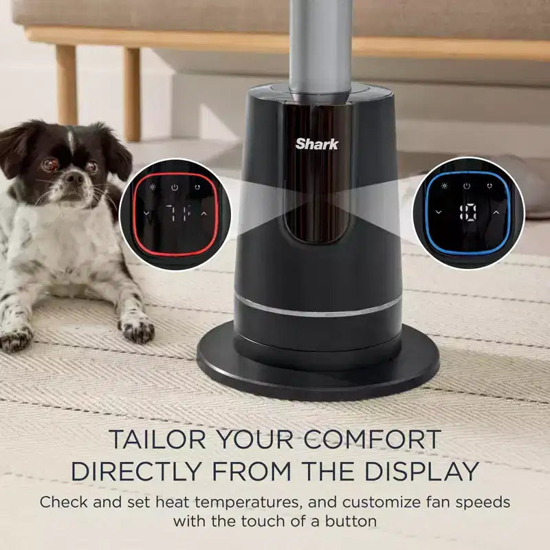 Ventilateur-chauffage tour sans pales Shark TurboBlade Cool and Heat Ultra personnalisable, pivotant, rotatif et oscillant TH202