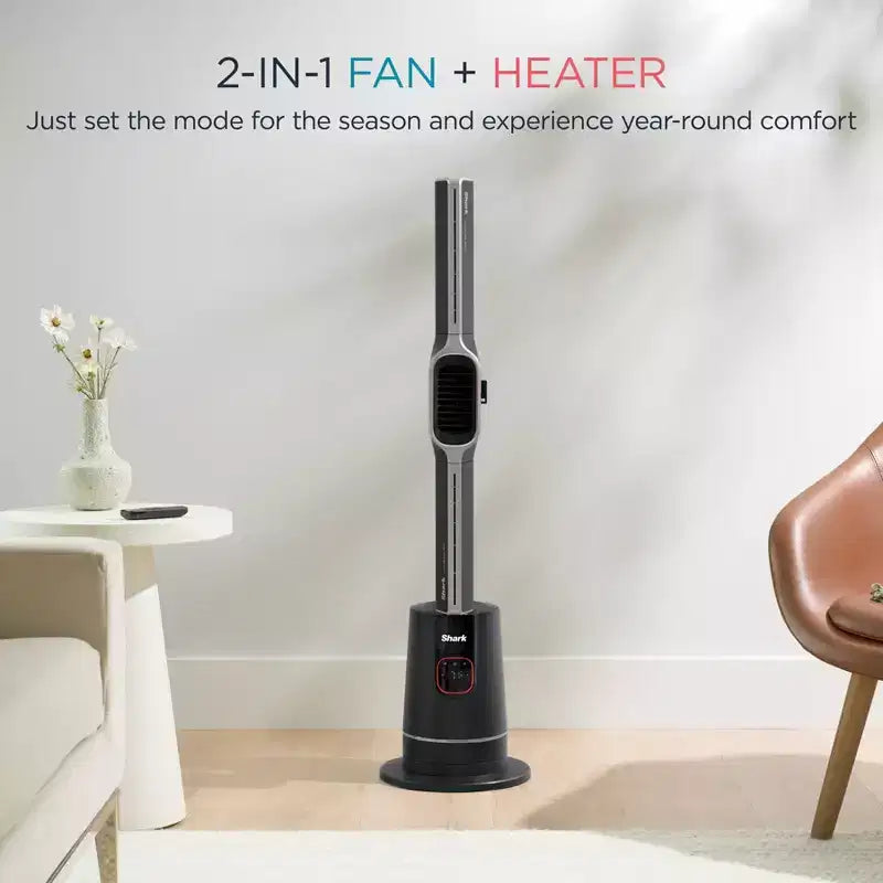 Ventilateur-chauffage tour sans pales Shark TurboBlade Cool and Heat Ultra personnalisable, pivotant, rotatif et oscillant TH202