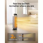 Radiateur soufflant céramique DREO Solaris Max 25" 1500W, oscillant, chauffe rapide et ultra-silencieux, mode ECO, télécommande