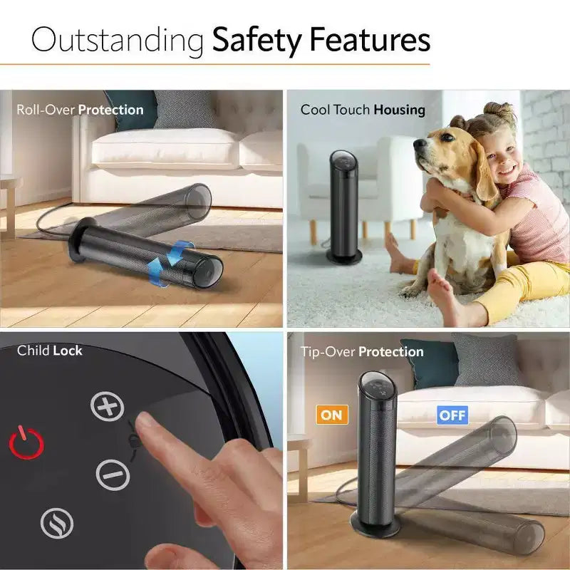 Chauffage colonne en céramique Lasko CT22495 de 22 po avec télécommande
