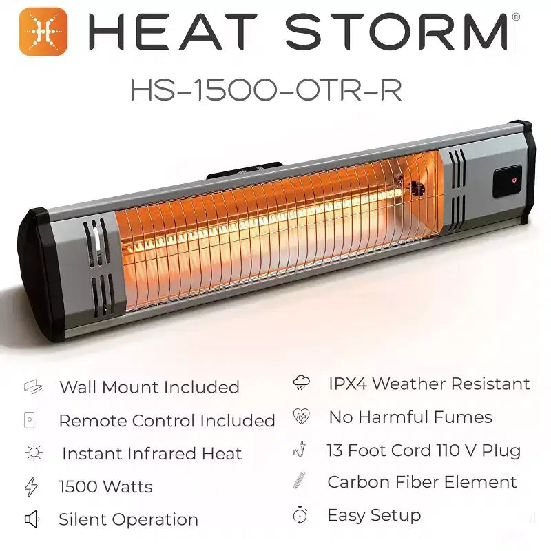 Chauffage infrarouge étanche Heat Storm Tradesman 1500 W avec télécommande