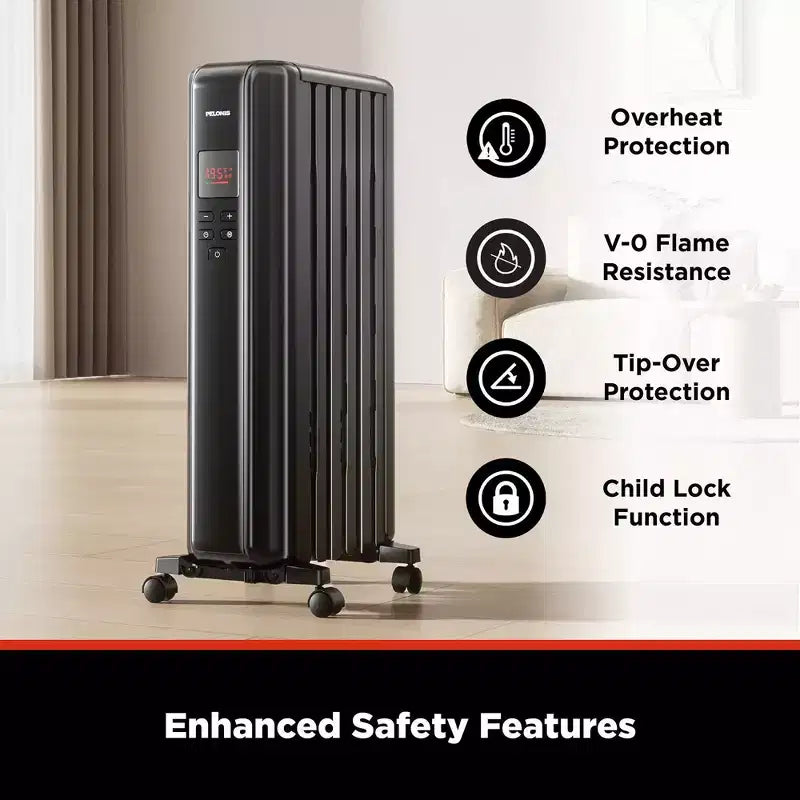 Radiateur radiant numérique Pelonis pour pièce entière avec télécommande
