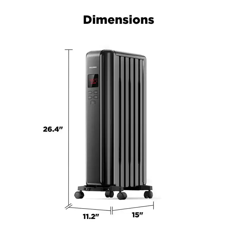 Radiateur radiant numérique Pelonis pour pièce entière avec télécommande