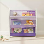 Étagère à Livres de Rangement pour Enfants Humble Crew 3 Niveaux 30"H Violette