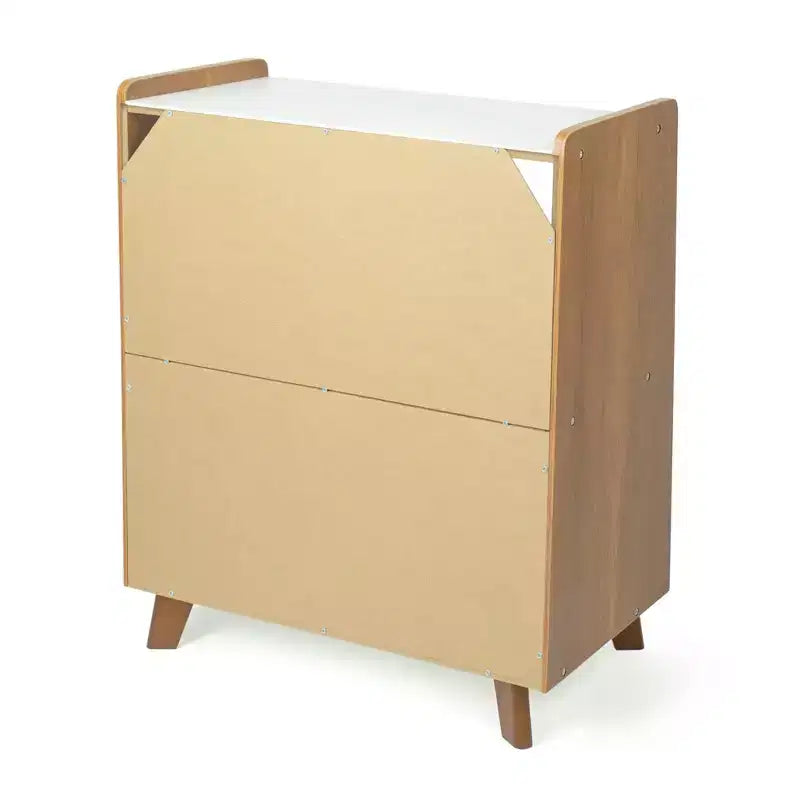 Humble Crew Morgan Bibliothèque Enfant Mid-Century 2 Étagères Bois/Blanc