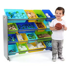 Meuble de rangement pour jouets très grand format pour enfants Humble Crew, collection Elements, gris
