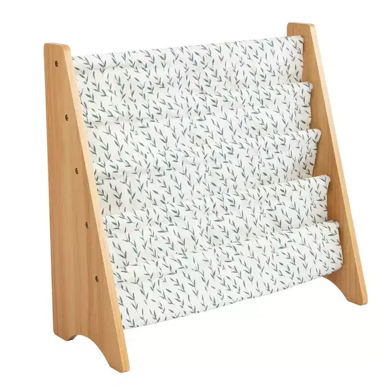 Humble Crew Kids' Spring Bibliothèque pour enfants à 4 niveaux Bois naturel : Cadre en MDF, 4 étagères, 61 cm H, 63,5 cm L, 28 cm P, à partir de 2 ans