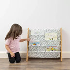 Humble Crew Kids' Spring Bibliothèque pour enfants à 4 niveaux Bois naturel : Cadre en MDF, 4 étagères, 61 cm H, 63,5 cm L, 28 cm P, à partir de 2 ans