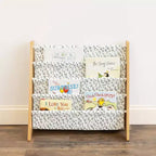 Humble Crew Kids' Spring Bibliothèque pour enfants à 4 niveaux Bois naturel : Cadre en MDF, 4 étagères, 61 cm H, 63,5 cm L, 28 cm P, à partir de 2 ans
