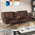 Homall Futon Sofa Bed Convertible Lounge Couch Sofa with Cupholders & Pillows
