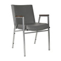 Chaise empilable robuste avec accoudoirs - 21P x 21L x 31H