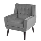 Lot de 2 fauteuils de salon en velours avec accoudoirs