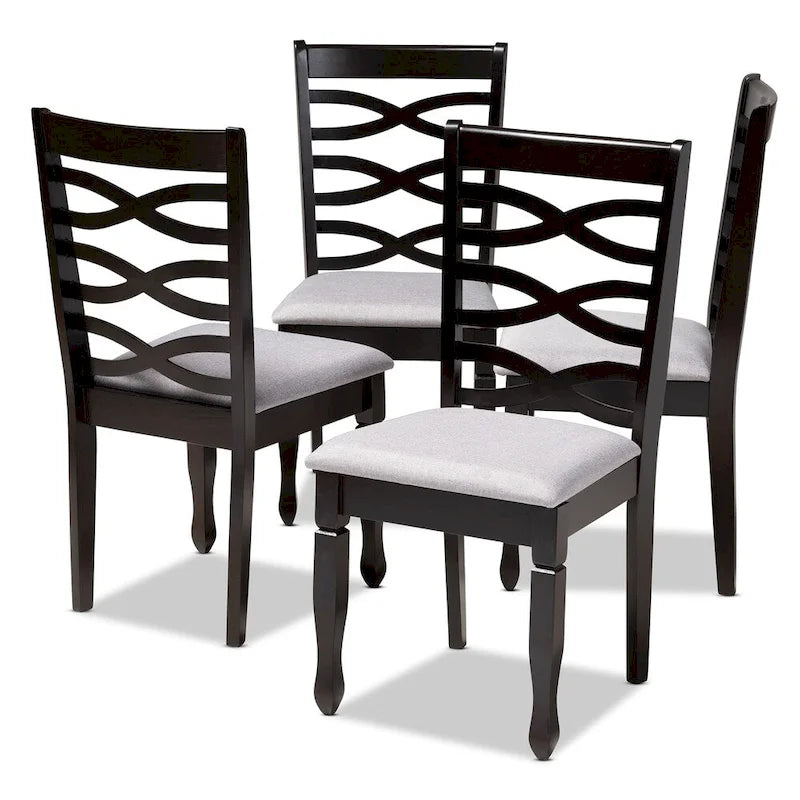 Ensemble de 4 chaises de salle à manger modernes et contemporaines