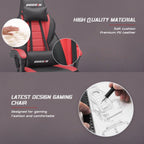 Chaise de jeu style course BOSSIN, fauteuil gamer grande taille 300 lb, chaise d'ordinateur à dossier haut