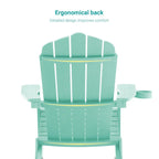 Bonosuki Lot de 2 chaises pliantes Adirondack pour patio et brasero