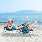 Lot de 4 chaises de plage pliantes de randonnée Costway, 5 positions d'extérieur - Voir détails