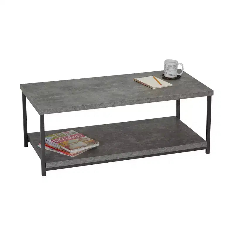Table basse rectangulaire Jamestown avec étagère de rangement