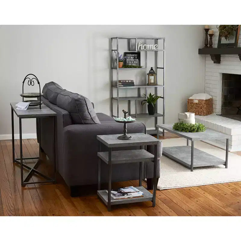 Table basse rectangulaire Jamestown avec étagère de rangement