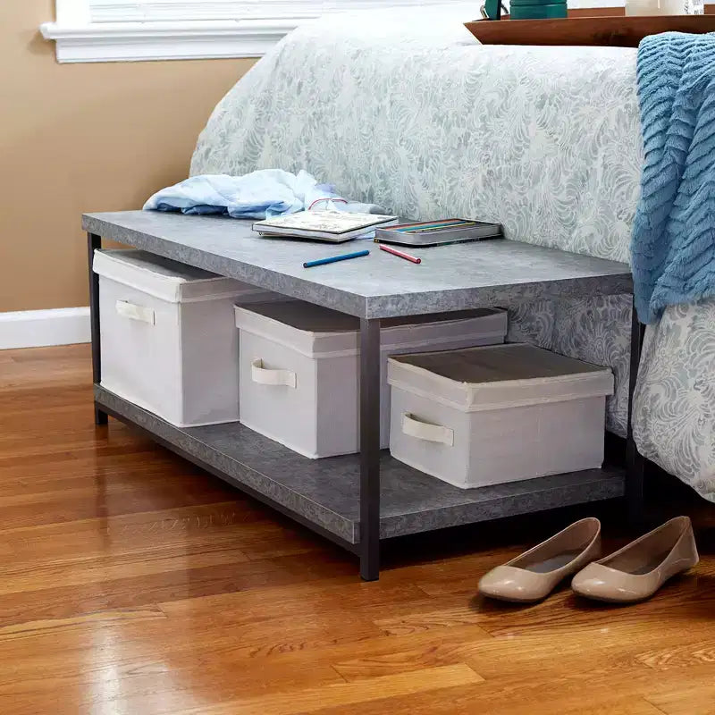 Table basse rectangulaire Jamestown avec étagère de rangement