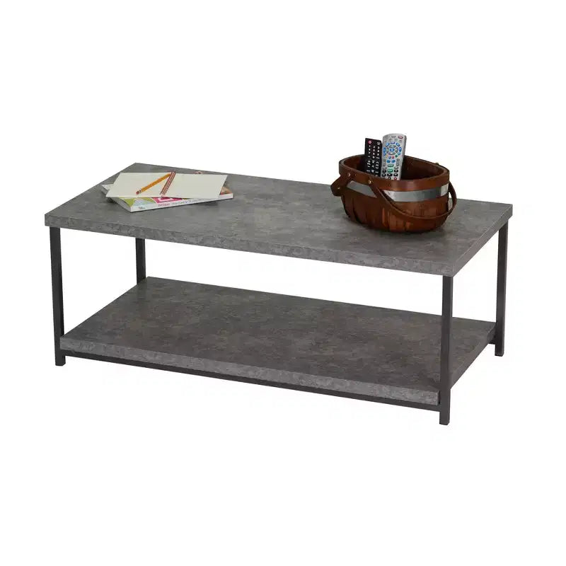Table basse rectangulaire Jamestown avec étagère de rangement